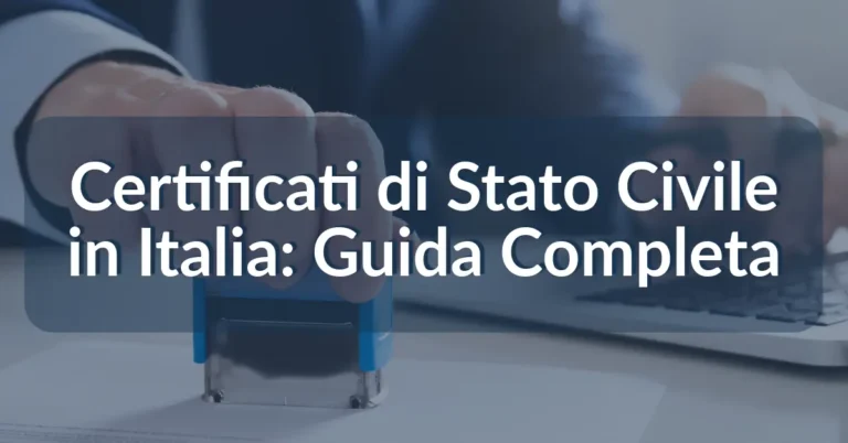 Certificati di Stato Civile